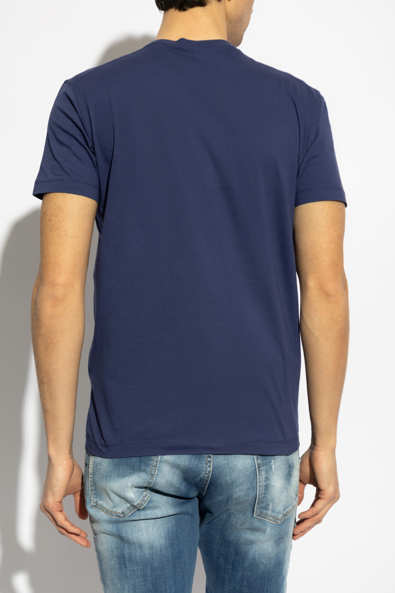 Tシャツ・カットソー DSQUARED2 Men T-shirt Blue S71GD1552S23009 458 Navy blue T-shirt with logo Dsquared2 - Vitkac Italy